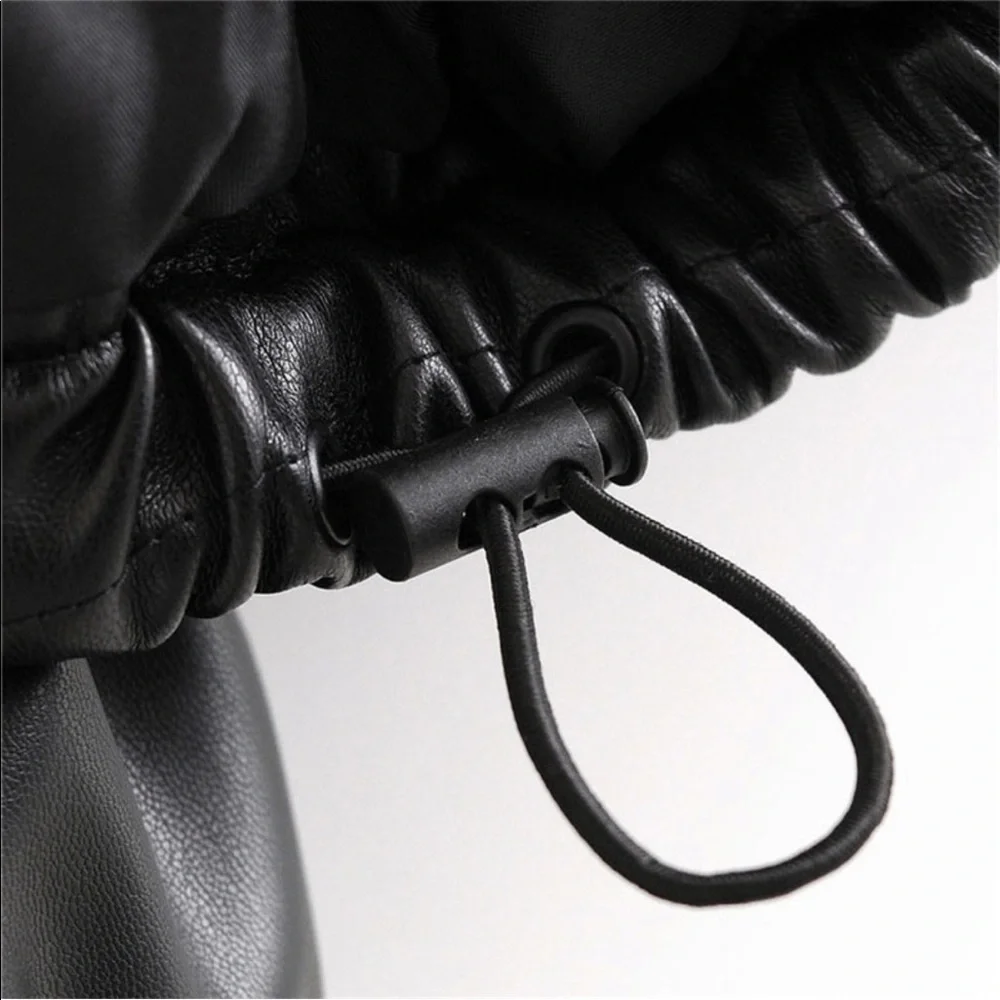 Leather Puffer Jacket - Picture 8 of 10